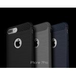 Wholesale iPhone 7 TPU Brushed Hybrid Case (Blue)